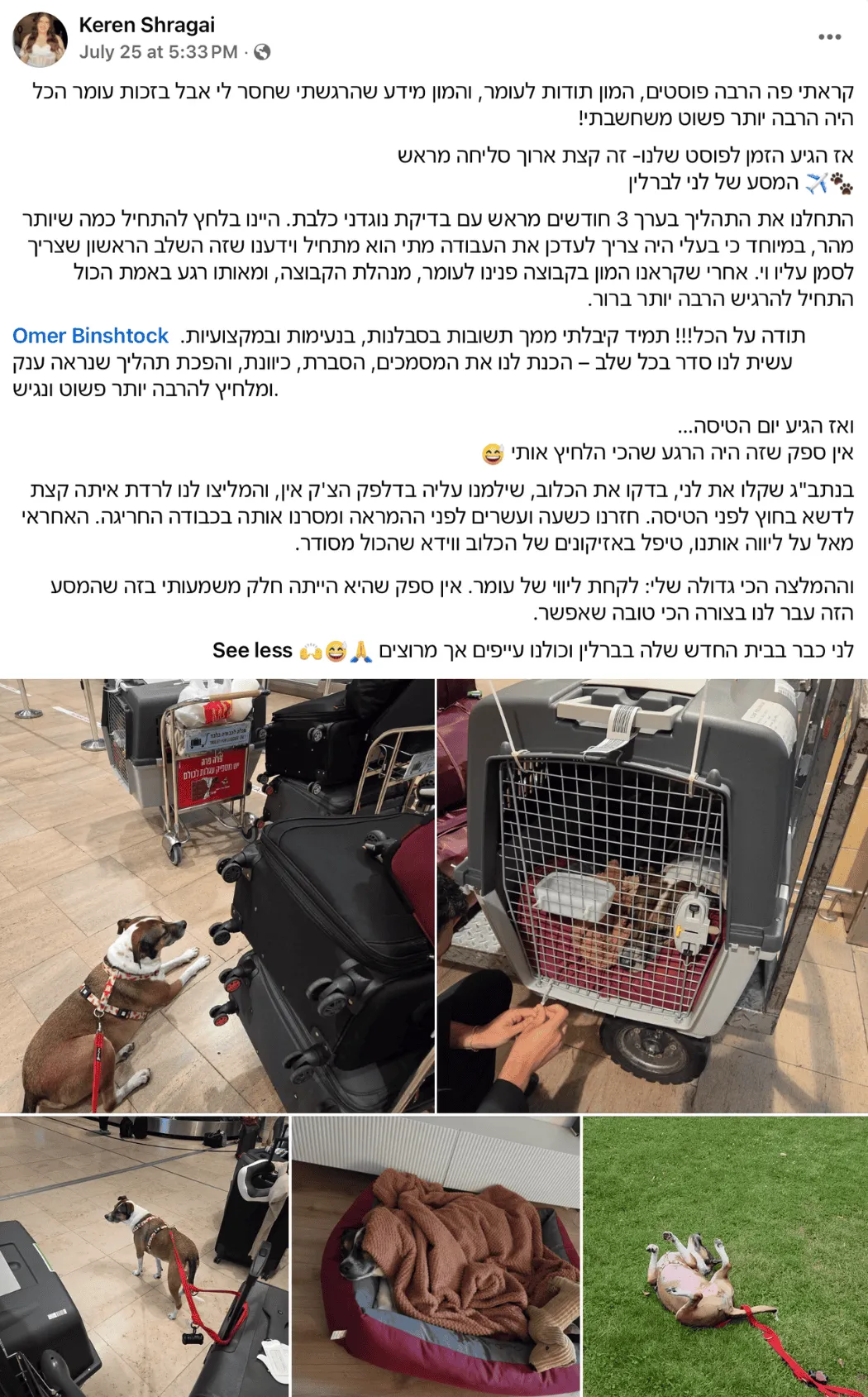 הטסת כלב לגרמניה ברלין